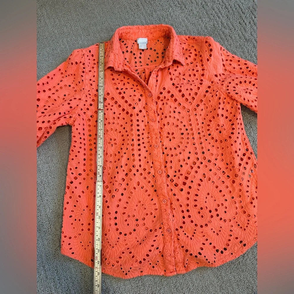 Chico’s Eyelet Button-Front Top + Matching Tank Set